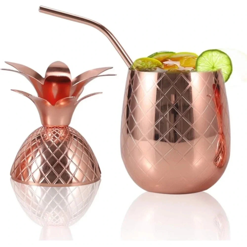 16 oz Stainless steel pineapple tumbler (3 pcs)